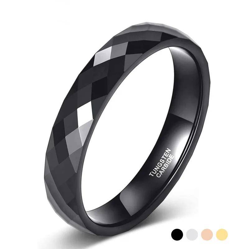 Multi Faceted Tungsten Couple Rings Rings Tungsten Rings Ring Size : 5|5.5|11.5|12|6|10.5|6.5|11|10|7|7.5|8|8.5|9|9.5 Multi Faceted Tungsten Couple Rings